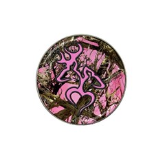 Pink Browning Deer Glitter Camo Hat Clip Ball Marker (4 pack)