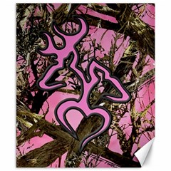 Pink Browning Deer Glitter Camo Canvas 8  x 10 