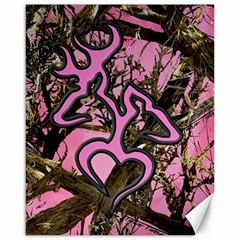 Pink Browning Deer Glitter Camo Canvas 16  x 20 