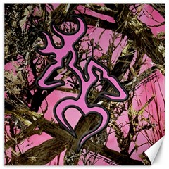 Pink Browning Deer Glitter Camo Canvas 20  x 20 