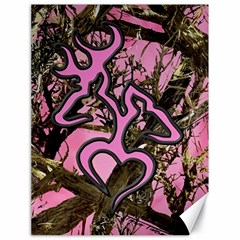 Pink Browning Deer Glitter Camo Canvas 18  X 24  by Perong