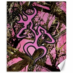 Pink Browning Deer Glitter Camo Canvas 20  x 24 