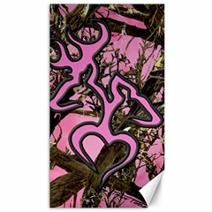 Pink Browning Deer Glitter Camo Canvas 40  X 72  by Perong