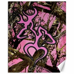 Pink Browning Deer Glitter Camo Canvas 11  x 14 