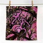 Pink Browning Deer Glitter Camo Face Towel Front