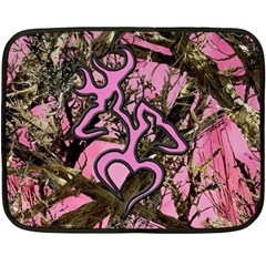 Pink Browning Deer Glitter Camo Fleece Blanket (Mini)