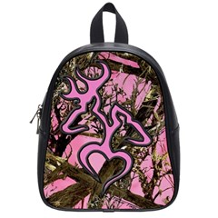 Pink Browning Deer Glitter Camo School Bag (Small)