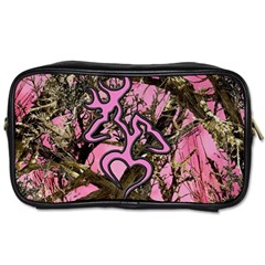 Pink Browning Deer Glitter Camo Toiletries Bag (two Sides) by Perong