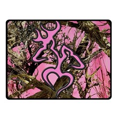 Pink Browning Deer Glitter Camo Fleece Blanket (Small)