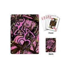 Pink Browning Deer Glitter Camo Playing Cards Single Design (mini)