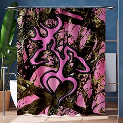 Pink Browning Deer Glitter Camo Shower Curtain 60  x 72  (Medium) 