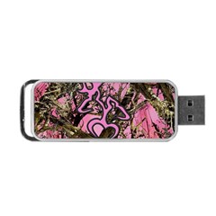 Pink Browning Deer Glitter Camo Portable USB Flash (One Side)