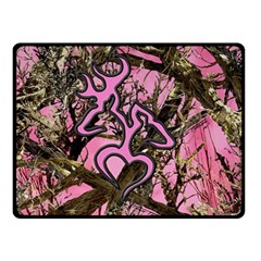 Pink Browning Deer Glitter Camo Two Sides Fleece Blanket (small) by Perong