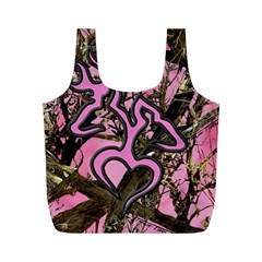 Pink Browning Deer Glitter Camo Full Print Recycle Bag (M)