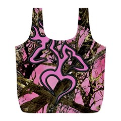 Pink Browning Deer Glitter Camo Full Print Recycle Bag (L)