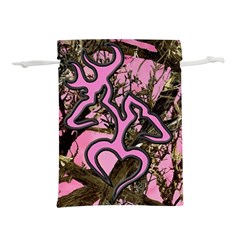 Pink Browning Deer Glitter Camo Lightweight Drawstring Pouch (M)