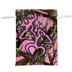 Pink Browning Deer Glitter Camo Lightweight Drawstring Pouch (XL)