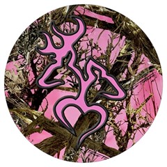 Pink Browning Deer Glitter Camo Round Trivet