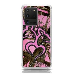 Pink Browning Deer Glitter Camo Samsung Galaxy S20 Ultra 6 9 Inch Tpu Uv Case by Perong