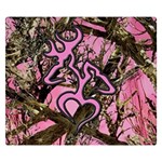 Pink Browning Deer Glitter Camo Premium Plush Fleece Blanket (Small) 50 x40  Blanket Front