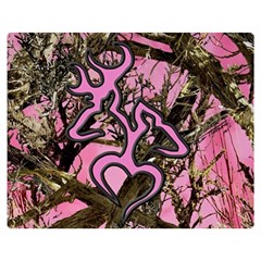 Pink Browning Deer Glitter Camo Premium Plush Fleece Blanket (Medium)