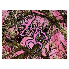 Pink Browning Deer Glitter Camo Two Sides Premium Plush Fleece Blanket (baby Size) by Perong