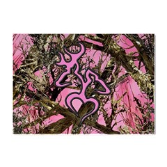 Pink Browning Deer Glitter Camo Crystal Sticker (a4) by Perong