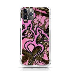 Pink Browning Deer Glitter Camo iPhone 11 Pro 5.8 Inch TPU UV Print Case