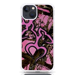 Pink Browning Deer Glitter Camo iPhone 13 TPU UV Print Case