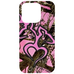 Pink Browning Deer Glitter Camo Iphone 15 Pro Black Uv Print Pc Hardshell Case