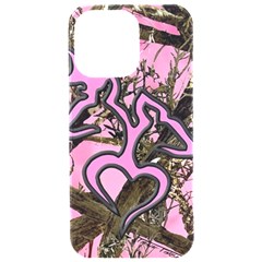 Pink Browning Deer Glitter Camo Iphone 15 Pro Max Black Uv Print Pc Hardshell Case by Perong