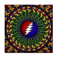 Grateful Dead Bear Pattern Tile Coaster