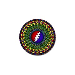 Grateful Dead Bear Pattern Golf Ball Marker by Maspions