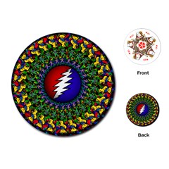 Grateful Dead Bear Pattern Playing Cards Single Design (round)