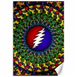 Grateful Dead Bear Pattern Canvas 12  x 18  11.88 x17.36  Canvas - 1