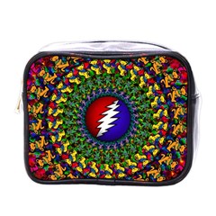 Grateful Dead Bear Pattern Mini Toiletries Bag (one Side)