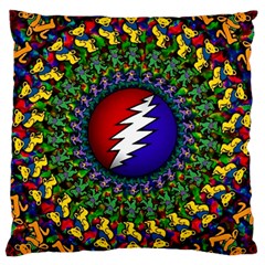 Grateful Dead Bear Pattern Large Cushion Case (two Sides)