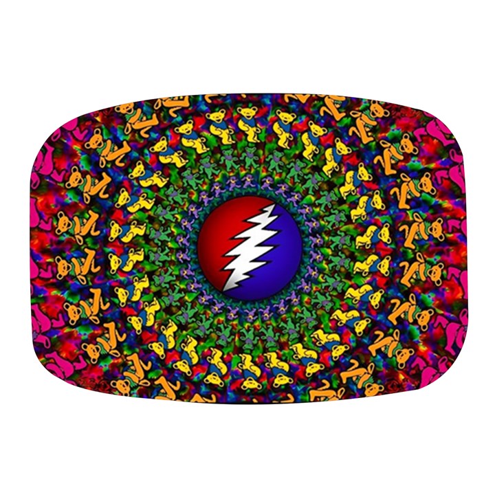 Grateful Dead Bear Pattern Mini Square Pill Box