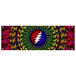 Grateful Dead Bear Pattern Banner and Sign 9  x 3  Front