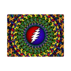 Grateful Dead Bear Pattern Premium Plush Fleece Blanket (mini) by Maspions