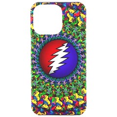 Grateful Dead Bear Pattern Iphone 15 Pro Max Black Uv Print Pc Hardshell Case by Maspions