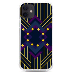 Line Square Pattern Violet Blue Yellow Design Iphone 12/12 Pro Tpu Uv Print Case by Ravend