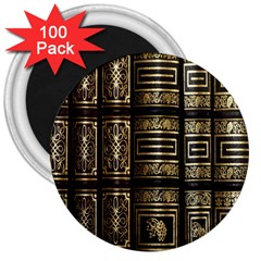 Detail Golden Gold Ornaments 3  Magnets (100 Pack) by Ravend