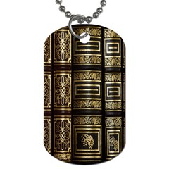 Detail Golden Gold Ornaments Dog Tag (two Sides) by Ravend