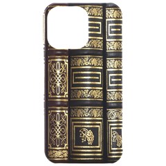 Detail Golden Gold Ornaments Iphone 15 Pro Max Black Uv Print Pc Hardshell Case by Ravend