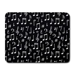 Chalk Music Notes Signs Seamless Pattern Small Mousepad by Ravend