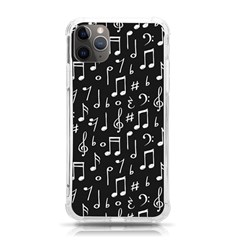 Chalk Music Notes Signs Seamless Pattern Iphone 11 Pro Max 6 5 Inch Tpu Uv Print Case by Ravend