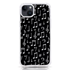 Chalk Music Notes Signs Seamless Pattern Iphone 14 Plus Tpu Uv Print Case by Ravend