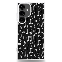 Chalk Music Notes Signs Seamless Pattern Samsung Galaxy S24 Plus 6 7 Inch Tpu Uv Case by Ravend