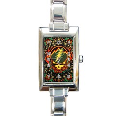 Grateful Dead Scarlet Fire Rectangle Italian Charm Watch by Perong